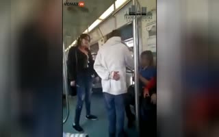 Woman BRUTALLY Throws a Blind Man off the 'Women's Only' Traincar like a Pure Feminazi Sociopath!