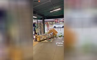 Woman Has a Meltdown in Whole Foods and Starts Destroying Stands