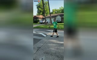 Fake Tough Guy Follows a Couple Walking their Dogs Whilst Hurling Weird Insults