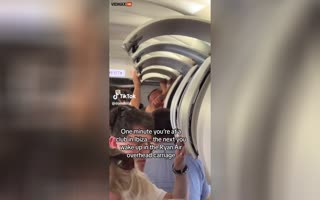 A Man Who Threw His Bachelor Party In Ibiza Wakes Up In An Airplane Overhead Compartment