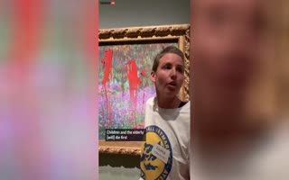 Two Climate Cultists Actually Smeared Paint On A Priceless Monet