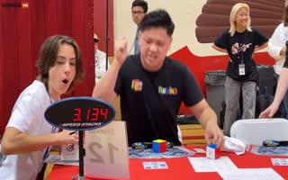 Holy Crap! Dude Just Solved The Rubik's Cube In 3 Seconds!