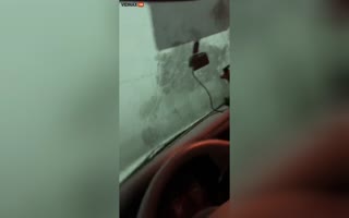 Man Survives a Tornado Whilst Trapped in His Work Truck - Pure Chaos as He's Almost Sucked Out of the Truck Window
