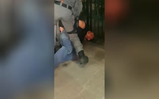 Drunk Guy Calling Everyone a F@g Finds Out He Can't Fight, Cops Put Him in His Place QUICK