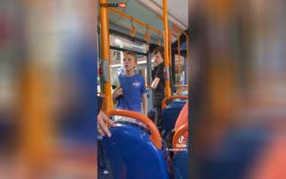 Riding the Bus in the UK Shows White Trash Is Everywhere, KIDS Act a Fool, Threaten Passengers