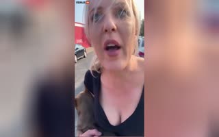 Schizophrenic Woman SNAPS, Throws Her PUPPY At a Guy Who Was Checking On Her