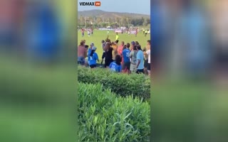 INSANE Dad Loses It, Tries to Stab Another Dad at a Spanish Soccer Game
