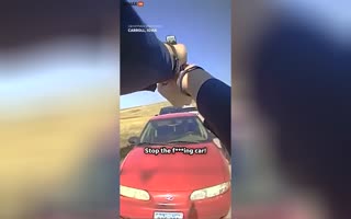 Dramatic Video: Iowa Cop Clings to Hood of Car, Suffers Back Injury in Intense Police Chase