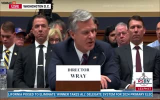 Corrupt FBI Director Wray SLIPS AND CONFIRMS Fake Pres. Joe Biden IS Currently Being Investigating For Bribing Ukraine