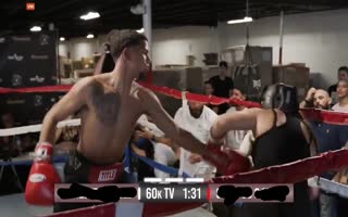 This Is What We've Come To? Male Boxer Holds Back While a Female Boxer Attempts to KO Him and Fails Miserably