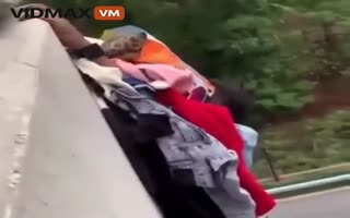 Playing Hide-and-Seek By Hanging Over a Bridge Was a Leg Snapping Bad Idea