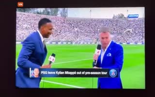 Watch As This ESPN Commentator Faints Suddenly During Live Broadcast At Los Angeles Soccer Match