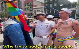 Pride Parade Dudes Think It's Perfectly Fine for a Grown Man to Show Their Private Parts to Children