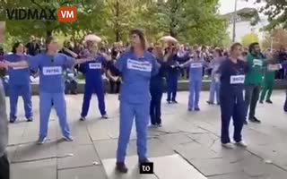 Dancing COVID 'Nurses' Are Back, Now They're Dancing Badly to Save Us From, the Climate Hoax