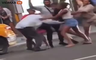 Mob Of Guys and Girls Beat an Elderly Cab Driver Senseless in NYC - NO ONE HELPS!