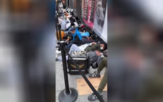 NYC Becomes An Even Bigger Craphole As Hundreds Of Illegals Sleep On The Streets As All The Migrant Hotels Are Full