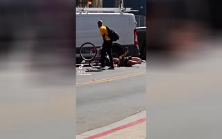Woman Screams For Help As Man Pushes Her Down And Walks Away With Her Bike In San Diego