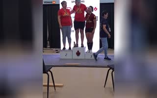 Canada Turns Into An Even Bigger Clown Shows As A Biological Male Wins Women's Powerlifting Championship