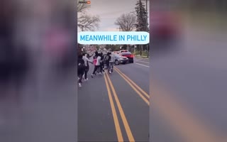 Watch As A Mob Of Kids Attack Random Cars In Philadelphia