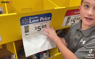Little Kid Discovers That Walmart Is Lying With Their Back-To-School Sales