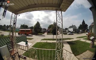 School Bus Get DESTROYED By City Bus At Intersection