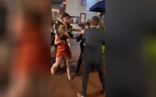 WILD Video Shows Rhode Island Wedding Attendees Brawling With Cops, One Officer Kicked In Nuts, Woman Punched In Face