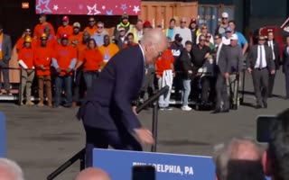 Creepy Biden Fell Up The Stairs Again, Then Tried To Play It Off Like He Planned It