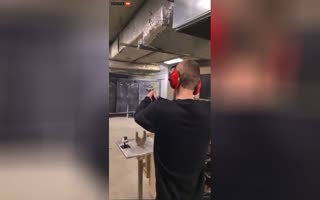 Guy Shooting A Gun For The First Time Learns It's Easy To Almost Blow your Own Head Off