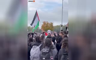 Thousands Of Students In The Islamic State Of Dearborn Michigan Chant Alluha Akbar During Pro-Hamas Protest