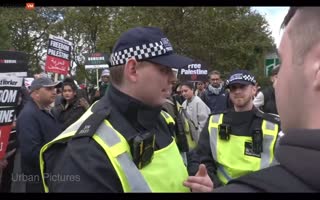 British Police Threaten To Arrest Men For Holding The British Flag Near A Pro-Hamas Demonstration