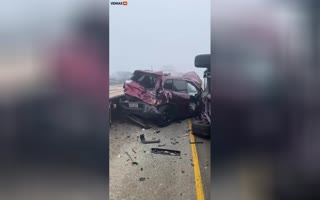 Super Fog On Louisiana Freeway Causes Horrific Pileup, 7 Killed