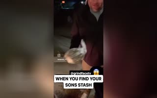 Dad Finds Son's Massive Weed Stash And Burns It All