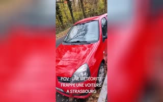 Meteriote Punches A Massive Hole Into Parked Car In France