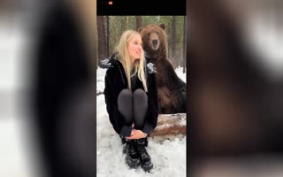 Whats up with hot Russian girls and Bears?