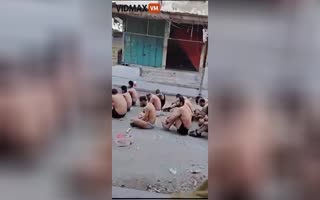 Dozens Of Hamas Thugs Surrender To IDF Soldiers, Get Humiliated By Sitting In The Dirty Skivvies 