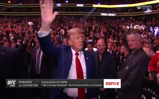 Trump Gets A Massive Standing O During The Covington/Edwards Fight Last Night