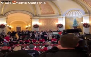 Watch As 100s Of Pro-Hamas Insurrectionists Take Over The California Capitol Building