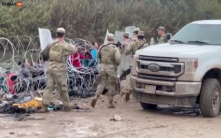 FINALLY! The Texas National Guard Pushes Back Illegals With Riot Shields