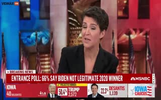 MSNBC's Wacko Where's Waldo, Rachel Maddow, Has A Total Meltdown On Air After Trump's Blowout In Iowa
