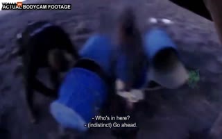 Disturbing Footage Shows Utah Shows Police Finding Little Girls Stuffed Into Barrels By Their Fathers Who Were In A Pedo Cult