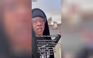 Black Lady In Oakland Shows How Her City Is Aa Wasteland Of Closed Businesses Because Of Crime