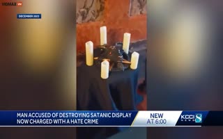 WTH? Christian Vet Who Allegedly Damaged A Satanic Temple Display Is Charged With A Hate Crime