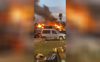 The French Farmers Aren't Playing...Set Fire To A Foreign Truck Trying To Deliver Food