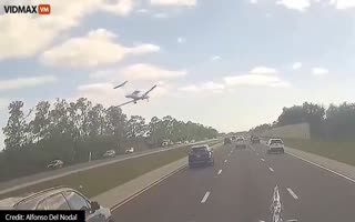 Scary Dashcam Footage Shows Airplane Crashing On Naples Florida Highway