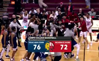 Massive Brawl Breaks Out At The Texas A&M Basketball Game During The Postgame Handshakes
