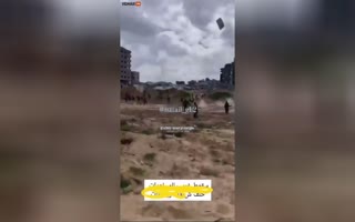 Video From The Ground In Palestine Shows Relief Crates Falling From The Skies And Killing 5
