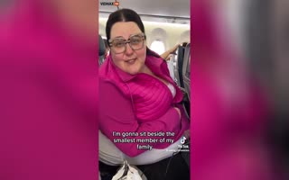 Big Fat Fattie Complains That Airplanes Are Built For Humans And Not Cows