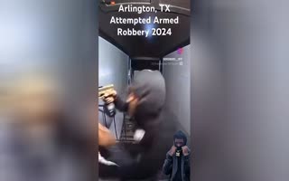 A Couple Of Armed Thugs Tried To Rob This Dude Outside His Apartment In Arlington, Lucky For Him, His Woman Was Packing Heat