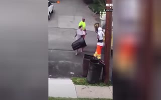 Watch As Pittsburgh Sanitation Refuses To Take Woman's Garbage Because They Say It's Too Heavy, Instead Watch Her Load It Into The Truck Herself