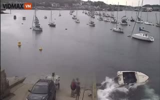 Man Falls Off His Motorboat In Plymouth, Then Gets Run Over Repeatedly By It As It Spins Out Of Control